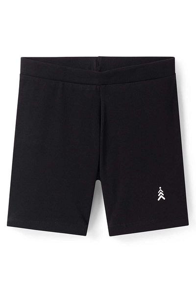 Pine kids Cotton Lycra Knit Above Knee Length Solid Colors Cycling Shorts Pack of 3 - Black