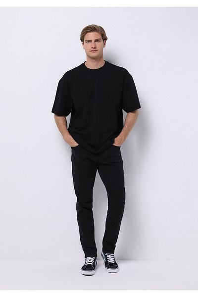 Colin's Regular Fit Men's Black Jean Trousers