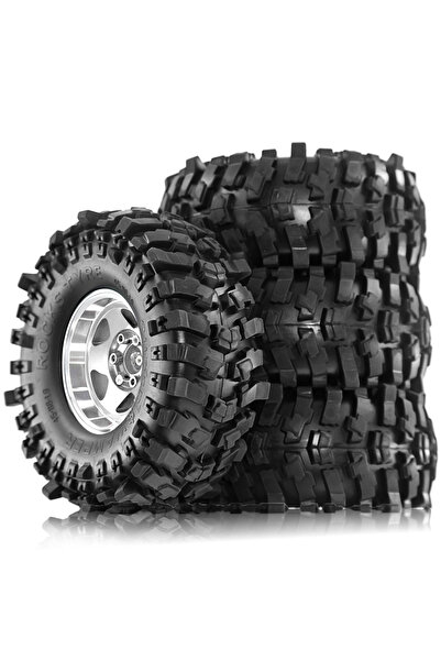 Choice 4pcs Silvery 4pcs 1.9 in Wheel Tires for 1/10 TRX4 TRX6 SCX10 SCX10 II 90046 SCX10 III AXI03007 Gen7