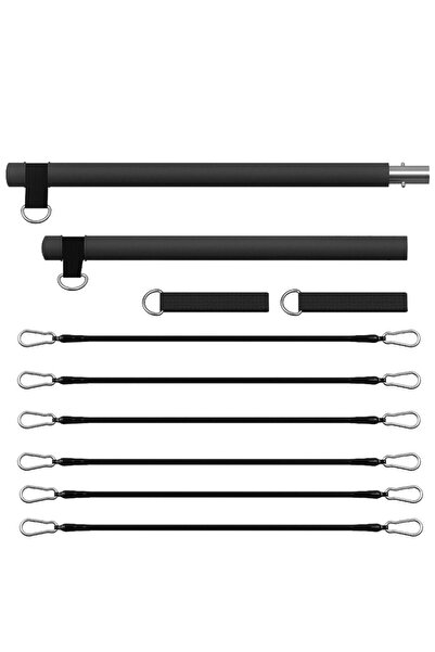 Choice14 مجموعة بيلاتيس سوداء اللون مكونة من 9 قطع مع أشرطة مقاومة، بيلاتيس ي...