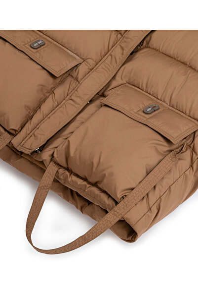 Twist Fabric Mix Puffer Vest