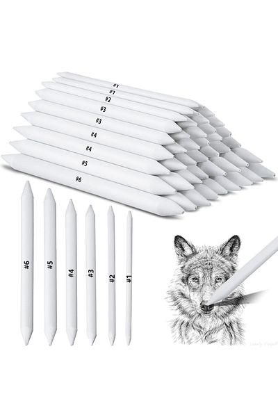 Choice 48pcs Paper Pens Paper Art Blending Stumps for Drawing Shading, Drawing Supplies Pencil Sketch Paint