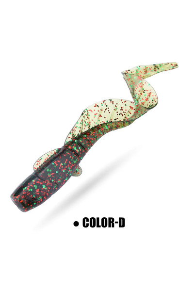 Choice Color-D Spinpoler 11cm طُعم ناعم دودة يرقة 3 قطع ذيل طويل يرقة كرنك اص...