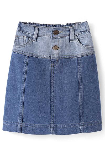 Pine kids Pine Kids Denim Woven Washed Knee Length Skirt - Blue