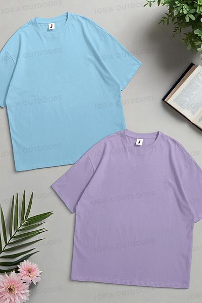 Jobia Outdoors Cute Monsters Boo Sulley Back Back Printed Dear Couple Combination Oversize Colorful Tshirt 2 Piece Set