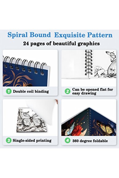 Choice GUIZEMANTUOLUO Rule Mandala Coloring Book Adult Printed Single-sided 24 Pages, Handmade Art for Adul