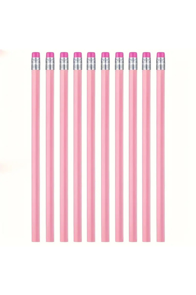 Choice 10 قطع 10/20/30 قطعة أقلام رصاص زفاف خشبية وردية اللون مع ممحاة، قلم ر...