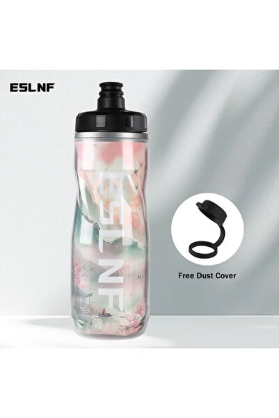 Choice زجاجة مياه كبيرة الحجم معزولة ذاتيًا من ESLNF باللون الوردي، دراجة جبل...