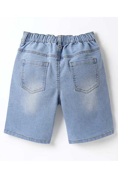 Pine kids Pine Kids Woven Above Knee Length Washed Denim Shorts - Blue