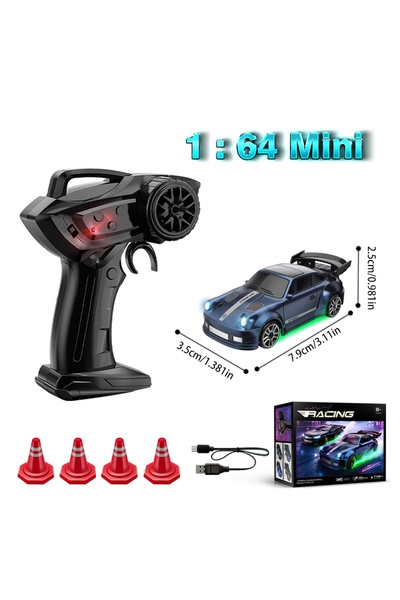 Choice سيارة سباق صغيرة E85-BU بمقياس 1/64 وجهاز تحكم عن بعد بتردد 2.4 جيجاهرتز وسطح مكتب وسيارة سباق صغيرة ESP ونموذج سيارة دفع رباعي تعمل بالتحكم عن بعد