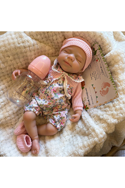 Choice دمية فتاة باسكال ريبورن كاملة الجسم من السيليكون بفم مفتوح 33 سم مع جل...