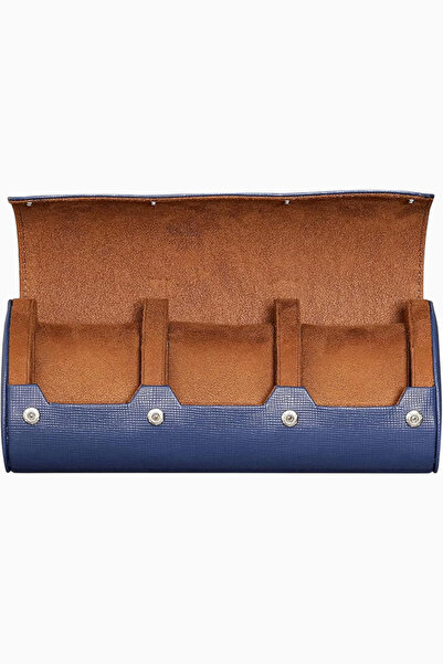 ROTHWELL علبة ساعات بطول 3 ساعات، لفافة جلدية للسفر، تصميم مع حجرات واقية