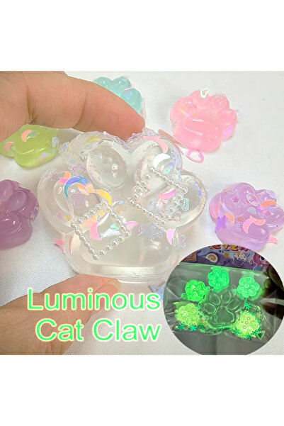 Choice لعبة قطة مضيئة على شكل مخلب قطة هامستر إسفنجية للضغط لتخفيف التوتر والحفلات ومضادة للتوتر للأطفال