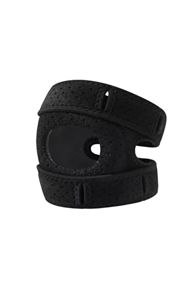 Choice وسادة دعم الركبة من الرضفة مقاس L أسود 1، مادة PA، حلقة سيليكون، حماية للرياضات الخارجية للرجال والنساء