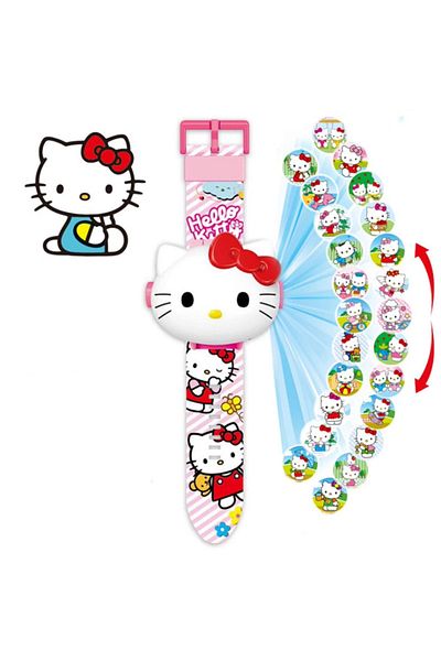 Choice Kitty 3D Projection Digital Watch Cinnamoroll Kuromi Melody Cartoon LED Silica Watchband Electronic
