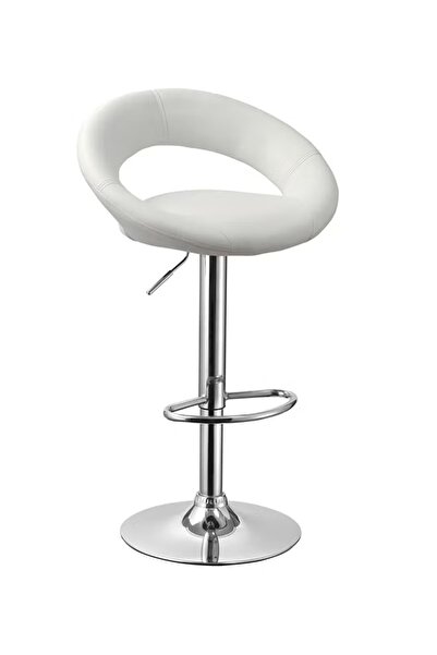 rexa كرسي بار قابل للتعديل – أبيض (49×49×70 سم)