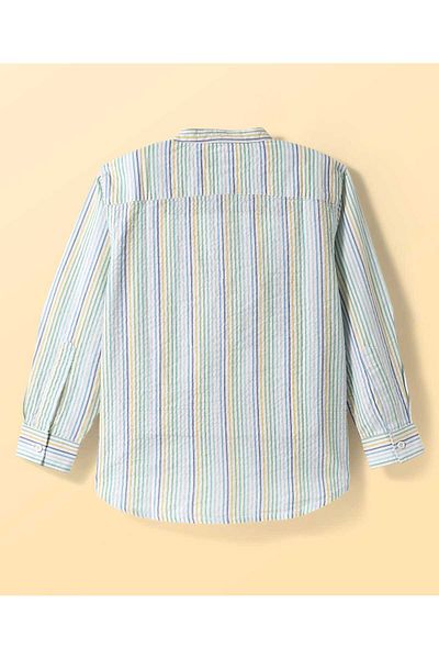 Pine kids Cotton Woven Full Sleeves Shirt With Stripes - Multicolour