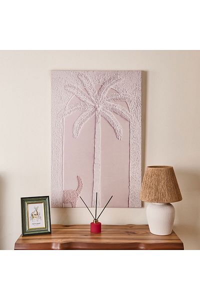MATMEL Deco Palm Breeze Canvas Painting - Cream - 90X60 cm