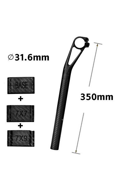 Choice عمود مقعد elitaone Carbon MT25 مقاس 31.6 × 350 مم، مسافة التراجع 5/25 ...