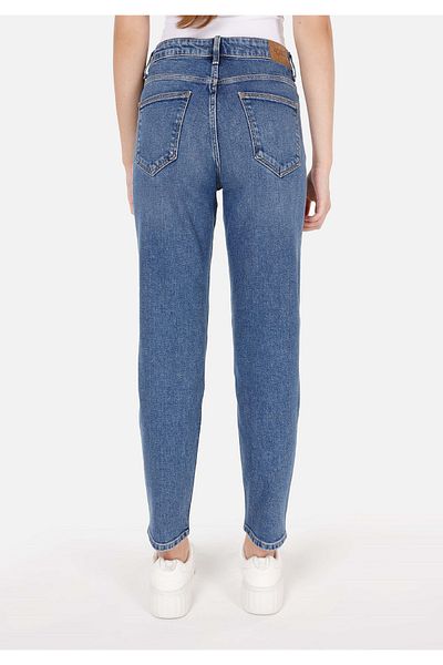 Colin's Pantaloni de damă Indigo Jean Mom Fit cu picioare contractate cu fermoar