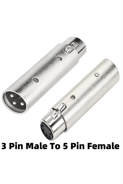 Choice1 محول صوت من ذكر 5 دبابيس أنثى 3 دبابيس XLR إلى 5 دبابيس DMX أنثى مغلف...
