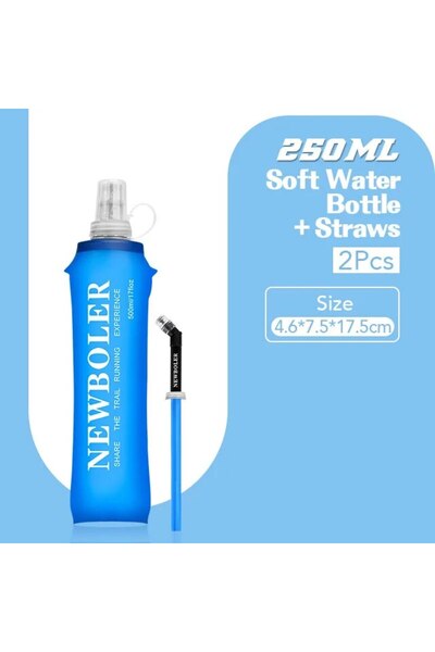 Choice زجاجة مياه NEWBOLER سعة 250 مل و500 مل مع شفاطات من مادة TPU قابلة للط...
