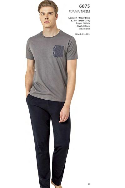 Pierre Cardin 6075 Pijamale din bumbac pieptănat BĂRBAȚI 25A