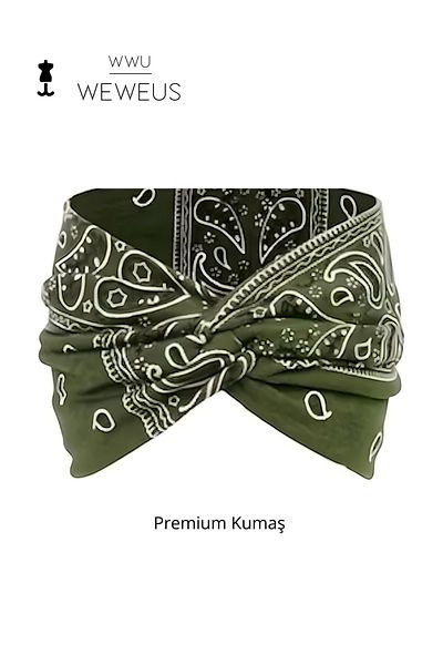 Weweus Green Drop Pattern Women's Hair Band