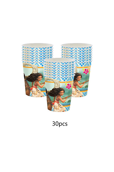 Miniso 30pcs 10/20/30/40pcs Disney Moana Party Supplies，Paper cups for Moana ...