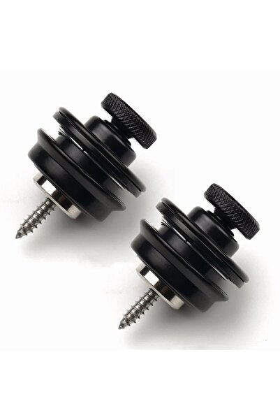 choice2 2pcs black 2pcs Alloy Electric Guitar Straplks, Non-Slip Flat Head Sa...