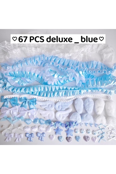 Choice XL Blue 67 pieces of colorful accessory set, pink lace material set, f...