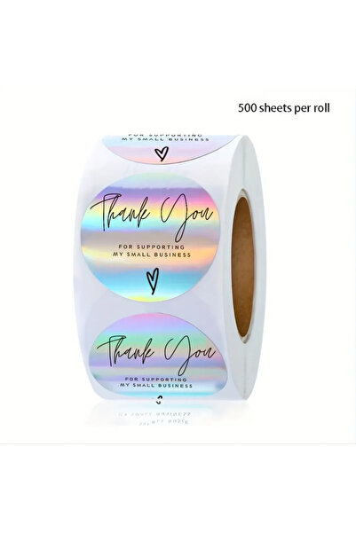 Choice ملصقات شكر ليزر ملونة - 500 قطعة 500 قطعة/لفة ملصقات شكر ليزر قوس قزح للشركات الصغيرة