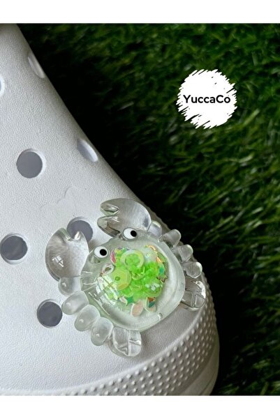 Crocs Karanlıkta Parlayan Yengeç Terlik Süsü/Üç Boyutlu Yengeçli Terlik Charmı/Jibbtiz