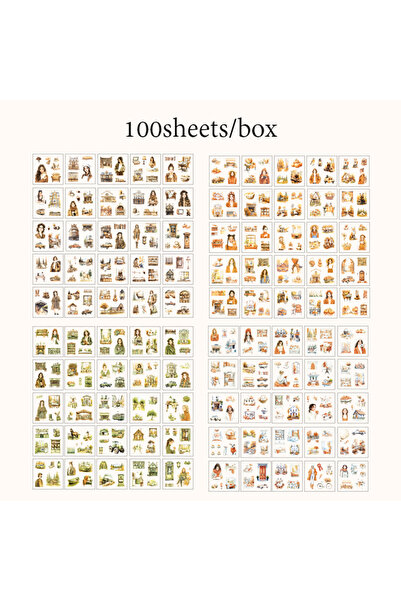 Choice3 S25919-3 ماركة Mr Paper، 100 قطعة/صندوق، ملصقات معلبة من سلسلة مواسم ...