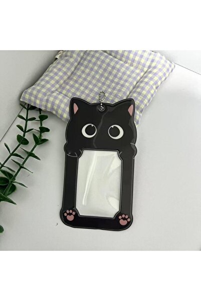 Choice حامل بطاقات صور كيبوب سوداء مع سلسلة مفاتيح، حامل بطاقات صور عام 2000،...