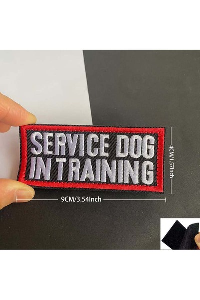 Choice11 العنصر رقم 10 - ملصقات قماشية حمراء من SEIN لدعم عاطفي للكلاب العلاج...