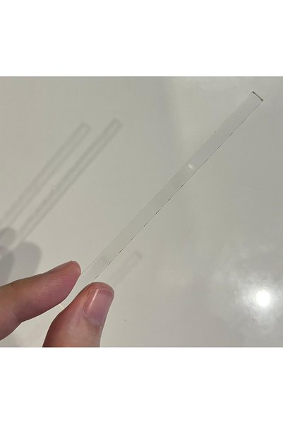 Proton 20 adet 5x3 mm çubuk 10cm uzunluk Şeffaf Pleksi Levha Cam Görünümlü Pl...