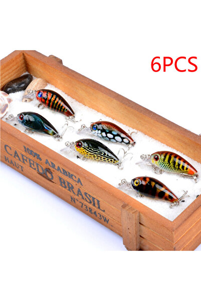 Choice 6PCS Mix Colour 6pcs Floating Crankbaits Fishing Lures Set Swimbait To...