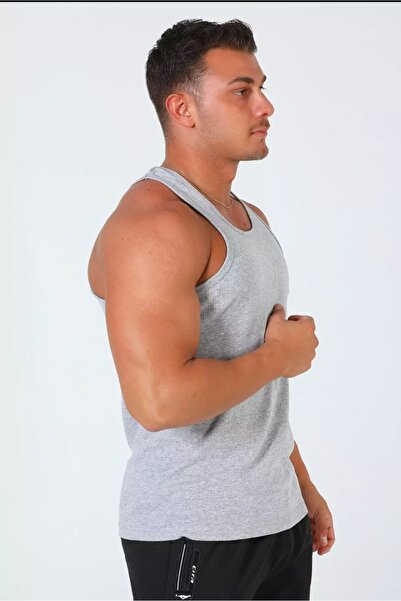 Tutku Men's 6-Piece Gray Sports Singlet