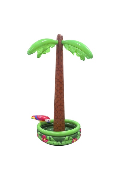 Choice Green 1pc Large Inflatable Coconut Tree with Parrot Palm Leaves Vibran...