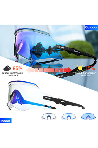 KAPVOE Photochromic-BL-01 2025 Sport Sunglasses Road Bike Mountain Bicycle Cycl Glasses Riding Goggl