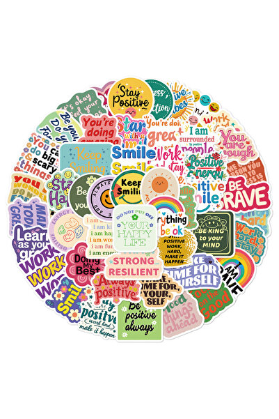 Choice 50 قطعة من ملصقات التأكيد الإيجابي، ملصقات كاواي هاراجوكو للتزلج على ا...