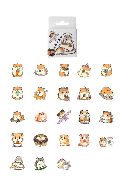 Choice 46 قطعة من ملصقات الجرافيتي الكرتونية اللطيفة على شكل هامستر باللون ال...