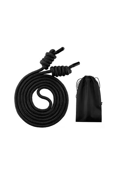Choice Black 12mm Flow Exercise Rope For Fitness Flow Double Braid Workout Rope Adjustable Length Jump Rope