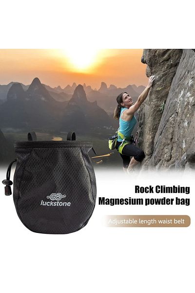 Choice black Waterproof Chalk Bag Adjustable Storage Climbing Magnesium Powder Bag for Hiking Climbing Weig