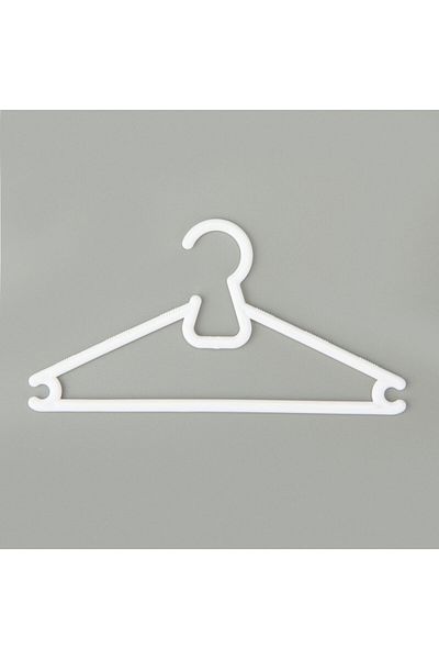 MATMEL 6-Piece Children's Plastic Clothes Hanger - White