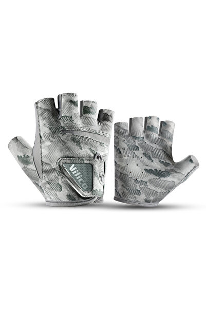 Choice قفازات صيد بدون أصابع رمادية اللون، قفازات حماية من الشمس للرجال والنس...