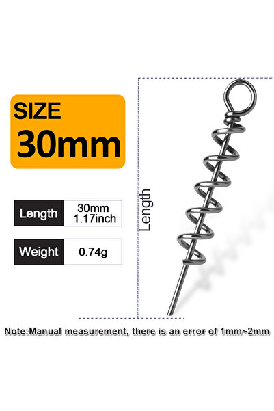 Choice مقاس 3 9 كم 50 قطعة طُعم صيد ناعم بنابض لولبي برغي قفل مركز الصيد برغي...