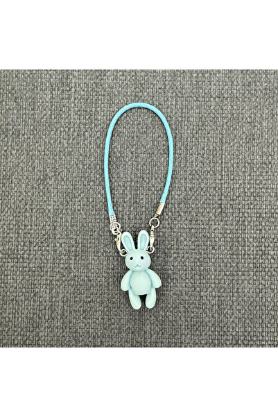 Choice أزرق سماوي لـ labubu قلادة أرنب صغيرة لطيفة على شكل كرتونية إكسسوارات ...