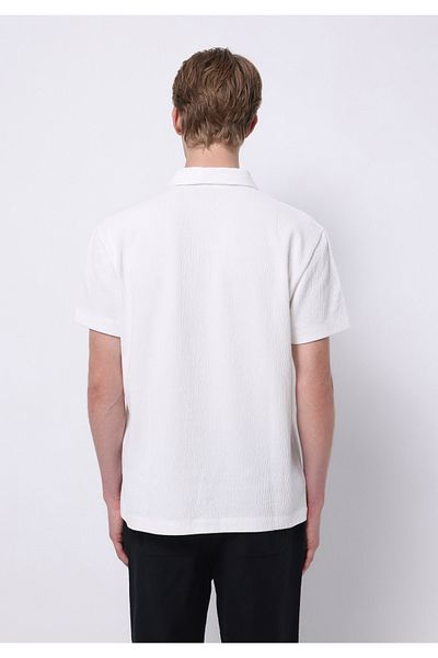 Colin's Comfort Fit Polo Neck Plain Men's White Short Sleeve T-Shirt